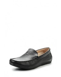 Мужские черные кожаные мокасины от Tesoro