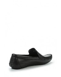 Мужские черные кожаные мокасины от Valser