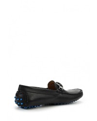 Мужские черные кожаные мокасины от Versace Jeans