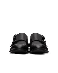 Черные кожаные монки от Giorgio Armani