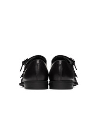 Черные кожаные монки от Giorgio Armani