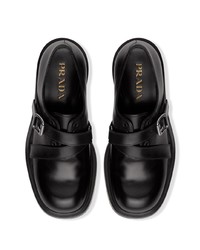 Черные кожаные монки от Prada