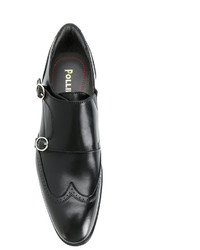 Черные кожаные монки от Pollini