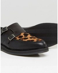 Черные кожаные монки от Asos