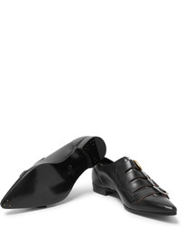 Черные кожаные монки от Gucci