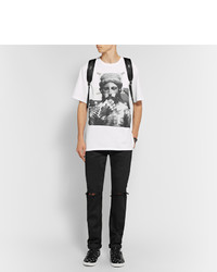 Мужские черные кожаные низкие кеды с вышивкой от Neil Barrett