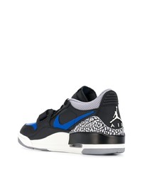 Мужские черные кожаные низкие кеды с принтом от Jordan