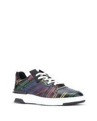 Мужские черные кожаные низкие кеды с принтом от Givenchy