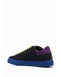 Мужские черные кожаные низкие кеды с принтом от Moschino