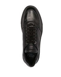 Мужские черные кожаные низкие кеды с принтом от Casadei