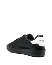 Мужские черные кожаные низкие кеды с принтом от Iceberg
