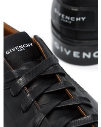 Мужские черные кожаные низкие кеды с принтом от Givenchy