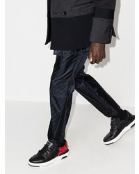 Мужские черные кожаные низкие кеды с принтом от Givenchy