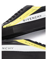 Мужские черные кожаные низкие кеды с принтом от Givenchy