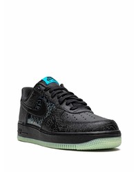 Мужские черные кожаные низкие кеды с принтом от Nike