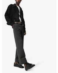 Мужские черные кожаные низкие кеды с украшением от Saint Laurent