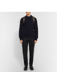 Мужские черные кожаные низкие кеды с шипами от Valentino