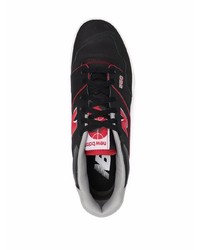 Мужские черные кожаные низкие кеды от New Balance
