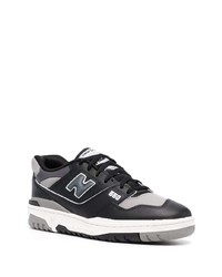 Мужские черные кожаные низкие кеды от New Balance