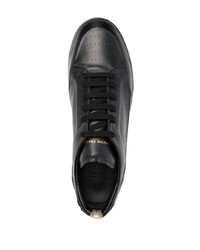 Мужские черные кожаные низкие кеды от Officine Creative