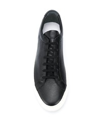 Мужские черные кожаные низкие кеды от Common Projects