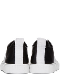 Мужские черные кожаные низкие кеды от McQ