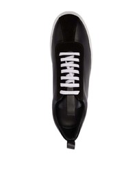 Мужские черные кожаные низкие кеды от Scarosso