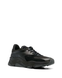 Мужские черные кожаные низкие кеды от BOSS