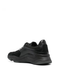 Мужские черные кожаные низкие кеды от BOSS