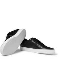 Мужские черные кожаные низкие кеды от Common Projects