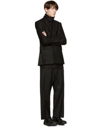 Мужские черные кожаные низкие кеды от Boris Bidjan Saberi