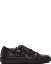 Мужские черные кожаные низкие кеды от Acne Studios