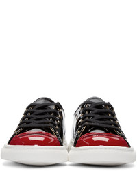 Женские черные кожаные низкие кеды от Charlotte Olympia