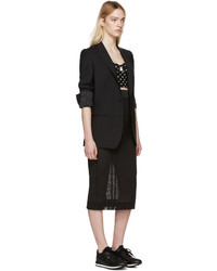 Женские черные кожаные низкие кеды от Dolce & Gabbana