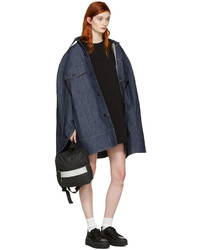 Женские черные кожаные низкие кеды от MM6 MAISON MARGIELA