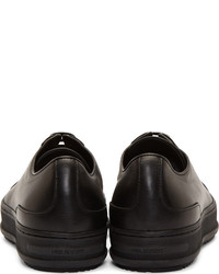 Мужские черные кожаные низкие кеды от Neil Barrett