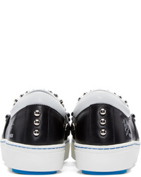 Женские черные кожаные низкие кеды от Fendi