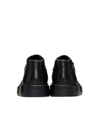 Мужские черные кожаные низкие кеды от Prada