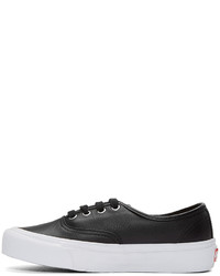 Женские черные кожаные низкие кеды от Vans