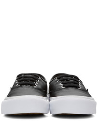 Женские черные кожаные низкие кеды от Vans