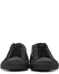 Мужские черные кожаные низкие кеды от Common Projects