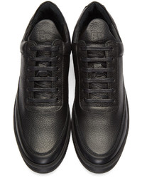 Мужские черные кожаные низкие кеды от Filling Pieces