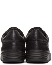 Мужские черные кожаные низкие кеды от Filling Pieces