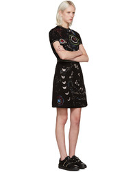 Женские черные кожаные низкие кеды от Valentino