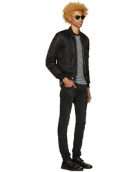 Мужские черные кожаные низкие кеды от Acne Studios