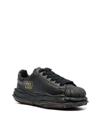 Мужские черные кожаные низкие кеды от Maison Mihara Yasuhiro