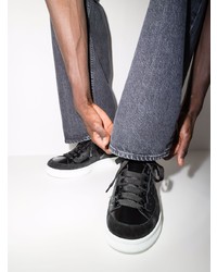 Мужские черные кожаные низкие кеды от NEW STANDARD