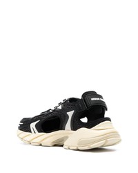 Мужские черные кожаные низкие кеды от Heron Preston