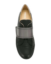 Женские черные кожаные низкие кеды от Geox