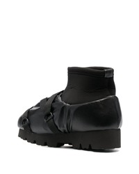 Мужские черные кожаные низкие кеды от yume yume